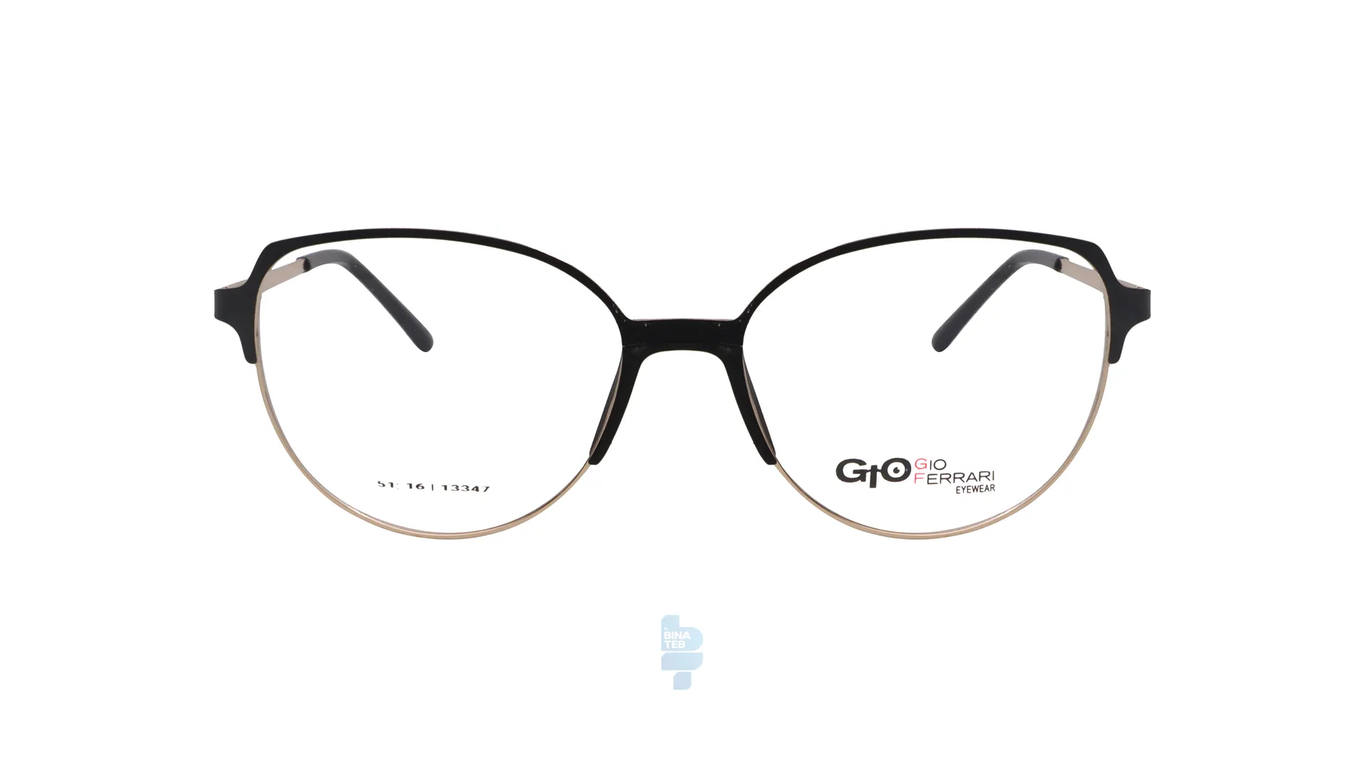 فریم عینک طبی Gioferrari زنانه با شکل گرد به رنگ مشکی و کد G-5592