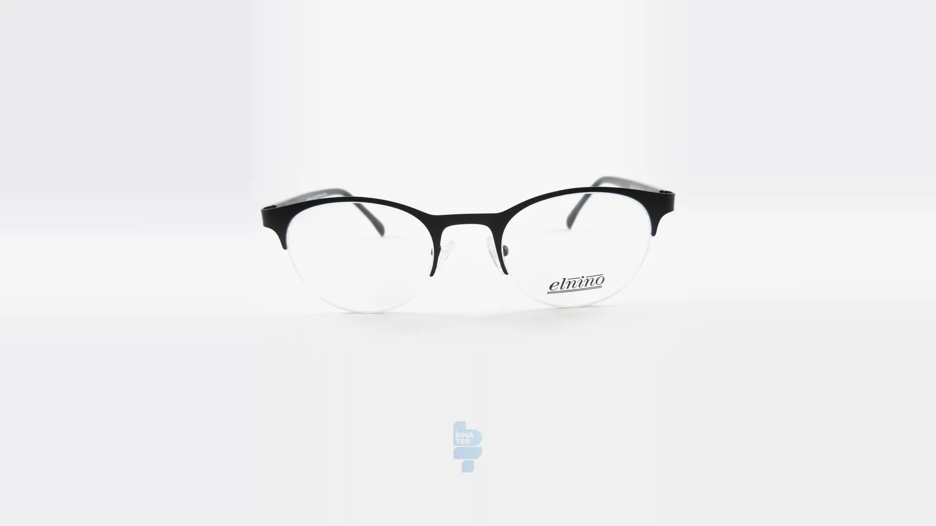 1509-1 فریم عینک طبی Elnino مردانه, زنانه با شکل گرد به رنگ مشکی و کد E-6805
