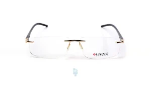 فریم عینک طبی Elnino مردانه با شکل مستطیل به رنگ طلایی و کد E-8801
