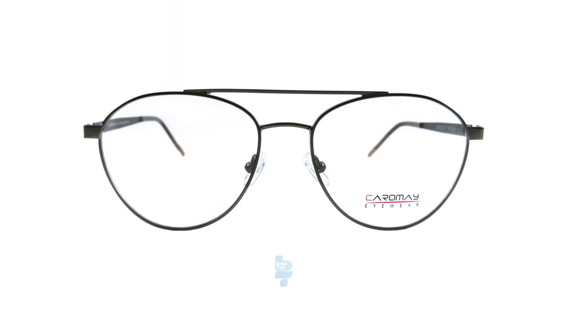 فریم عینک طبی Caromay مردانه با شکل تخم مرغی به رنگ نوک مدادی و کد C-1162