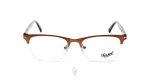 فریم عینک طبی PERSOL مردانه با شکل مستطیل به رنگ قهوه ای و کد PER-4196A