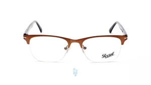 فریم عینک طبی PERSOL مردانه با شکل مستطیل به رنگ قهوه ای و کد PER-4196A
