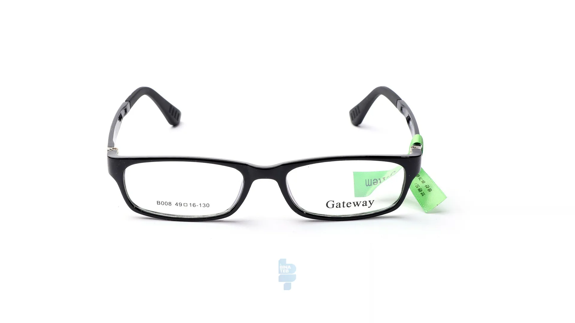 فریم عینک طبی GATEWAY مردانه, زنانه با شکل مستطیل به رنگ مشکی و کد L-B008