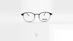 فریم عینک طبی Simaa مردانه, زنانه با شکل گرد به رنگ مشکی و کد S-9245