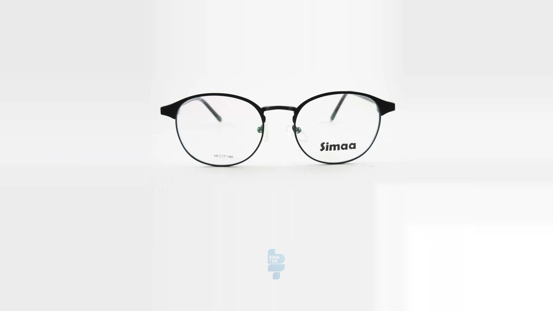 4375-1 فریم عینک طبی Simaa مردانه, زنانه با شکل گرد به رنگ مشکی و کد S-9245
