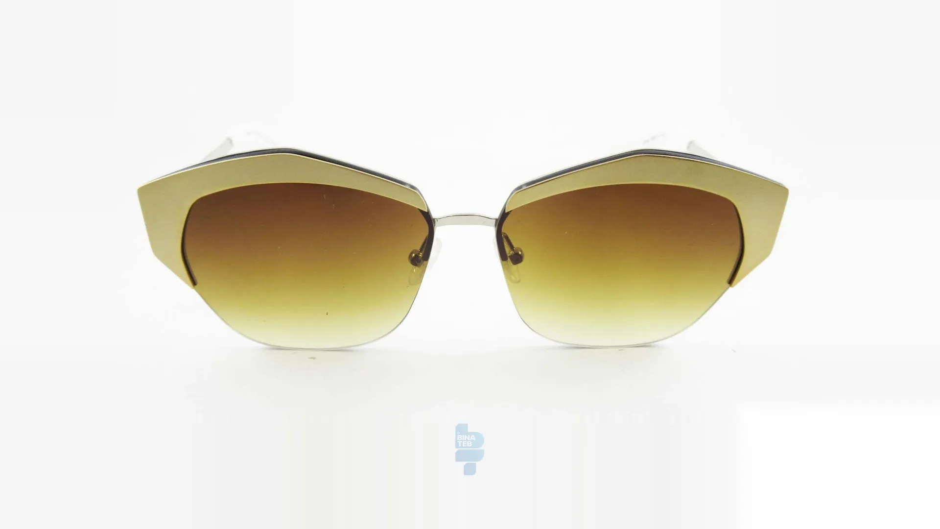 فریم عینک آفتابی DIOR زنانه با شکل چند ضلعی, گوشه دار به رنگ طلایی و کد DR-Mirrored