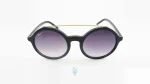 فریم عینک آفتابی GUCCI زنانه با شکل گرد به رنگ مشکی و کد GCC-GC-3602s