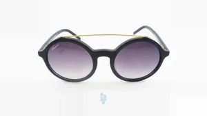 فریم عینک آفتابی GUCCI زنانه با شکل گرد به رنگ مشکی و کد GCC-GC-3602s