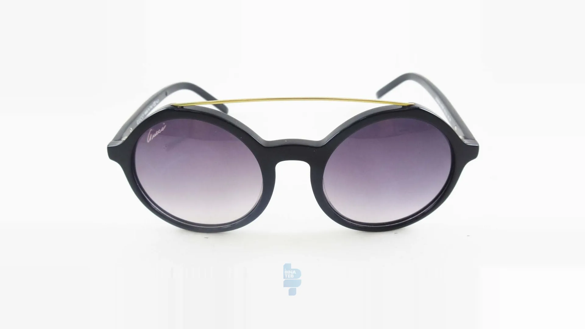 5097-1 فریم عینک آفتابی GUCCI زنانه با شکل گرد به رنگ مشکی و کد GCC-GC-3602s