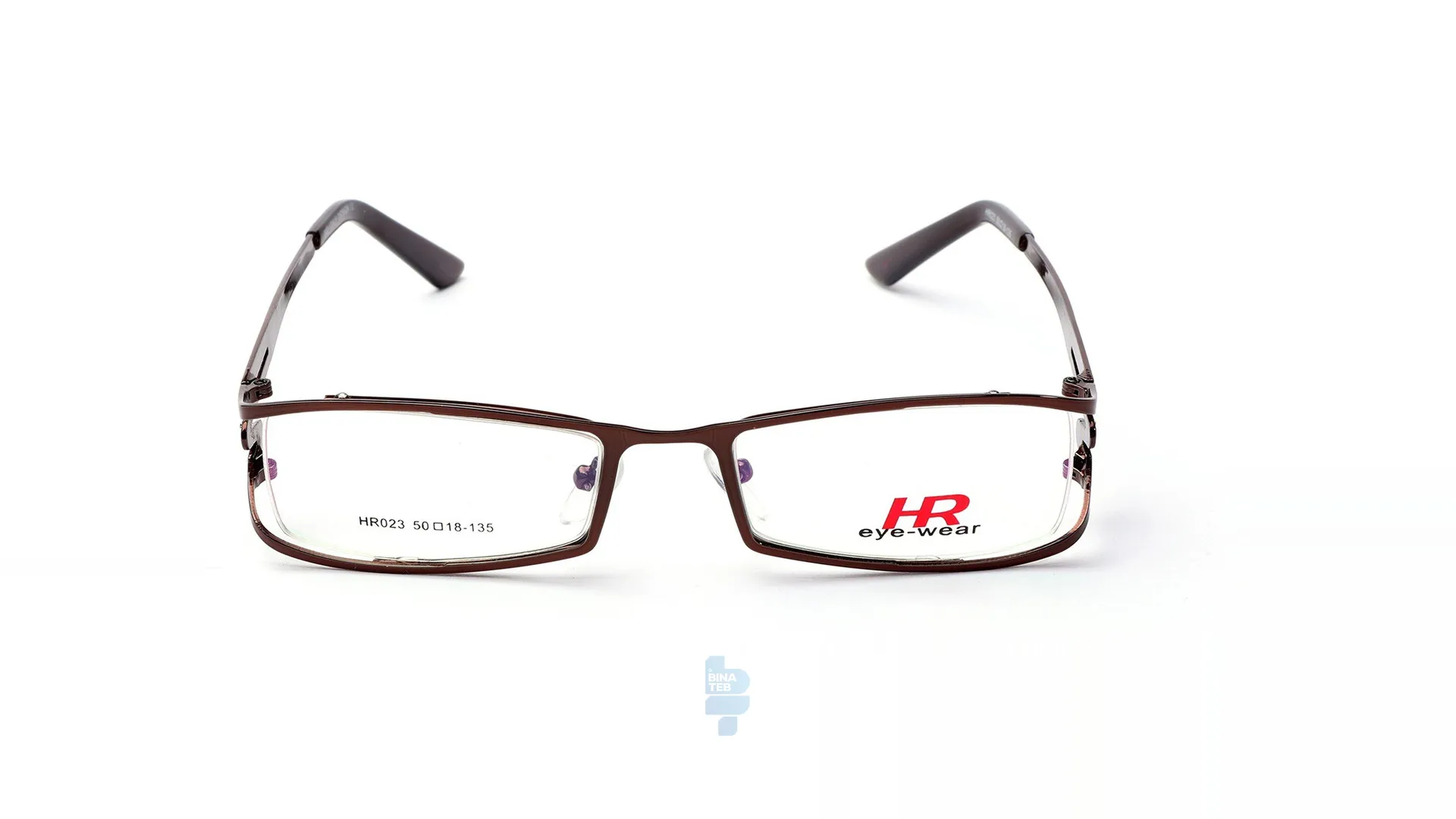 فریم عینک طبی HR زنانه با شکل مستطیل به رنگ قهوه ای و کد L-HR023