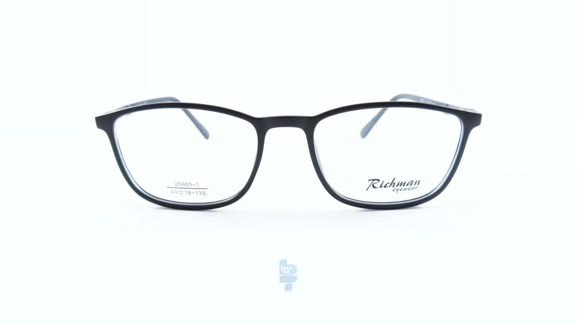 5285-1 فریم عینک طبی TR زنانه با شکل مستطیل به رنگ مشکی و کد L-26605-1