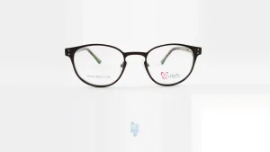 فریم عینک طبی BUTTERFLY زنانه با شکل گرد به رنگ قهوه ای و کد L-80312