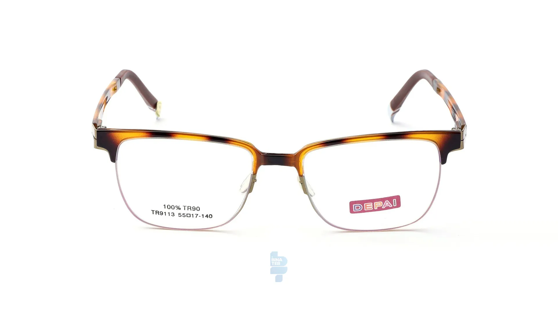 فریم عینک طبی DEPIA مردانه, زنانه با شکل کلاب مستر به رنگ قهوه ای و کد L-TR9113