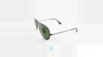 فریم عینک آفتابی RAYBAN مردانه با شکل تخم مرغی به رنگ مشکی و کد RB-3025L