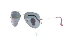 فریم عینک آفتابی RAYBAN مردانه با شکل تخم مرغی به رنگ طلایی و کد RB-3025NL