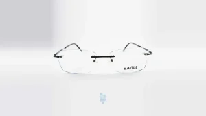 فریم عینک طبی Eagle مردانه با شکل مستطیل به رنگ مشکی و کد EG-17049A17