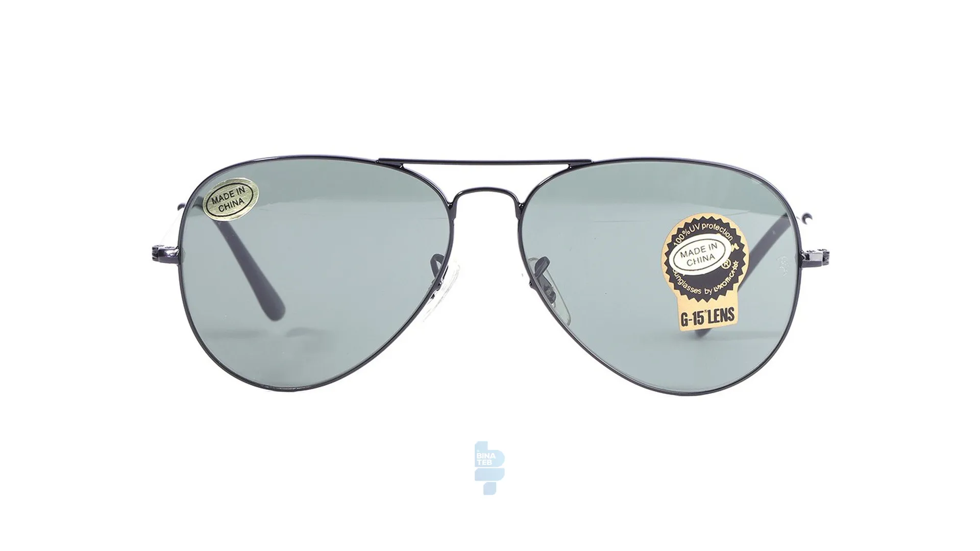 فریم عینک آفتابی RAYBAN مردانه با شکل تخم مرغی به رنگ نوک مدادی و کد RB-3025S