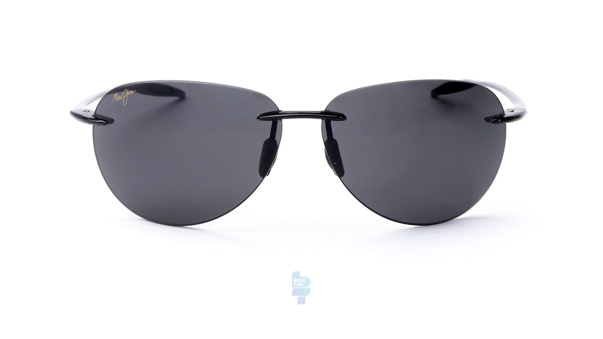 فریم عینک آفتابی MAUIJIM مردانه با شکل تخم مرغی به رنگ مشکی و کد MJ-421