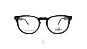 فریم عینک طبی Eagle مردانه با شکل چند ضلعی به رنگ مشکی و کد EG-FG1539