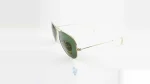 فریم عینک آفتابی RAYBAN مردانه با شکل تخم مرغی به رنگ طلایی و کد RB-3025L