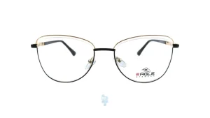 فریم عینک طبی Eagle زنانه با شکل گوشه دار به رنگ مشکی و کد EG-8236