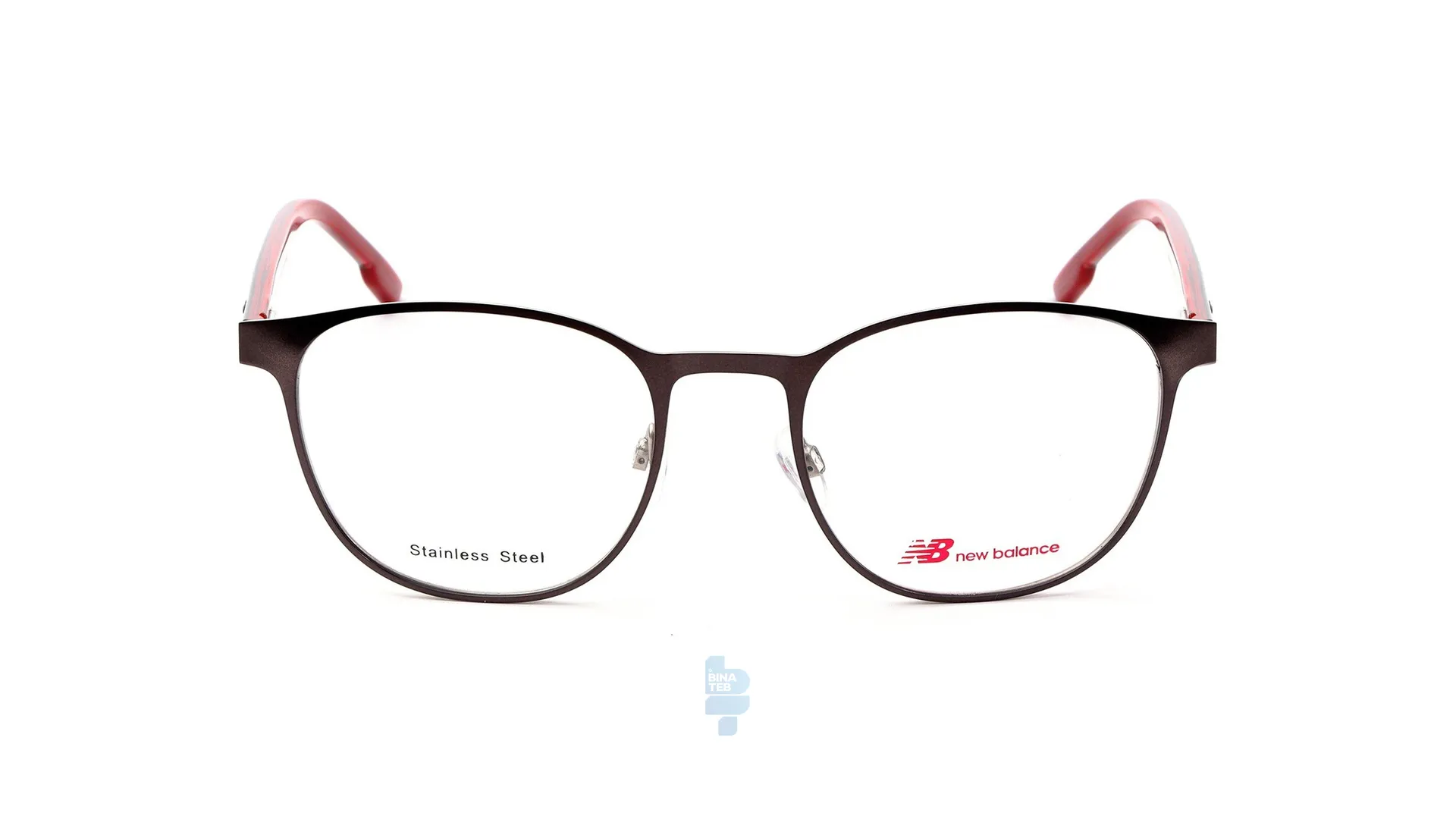 7970-1 فریم عینک طبی New Balance مردانه با شکل گرد به رنگ نوک مدادی و کد NB-4135