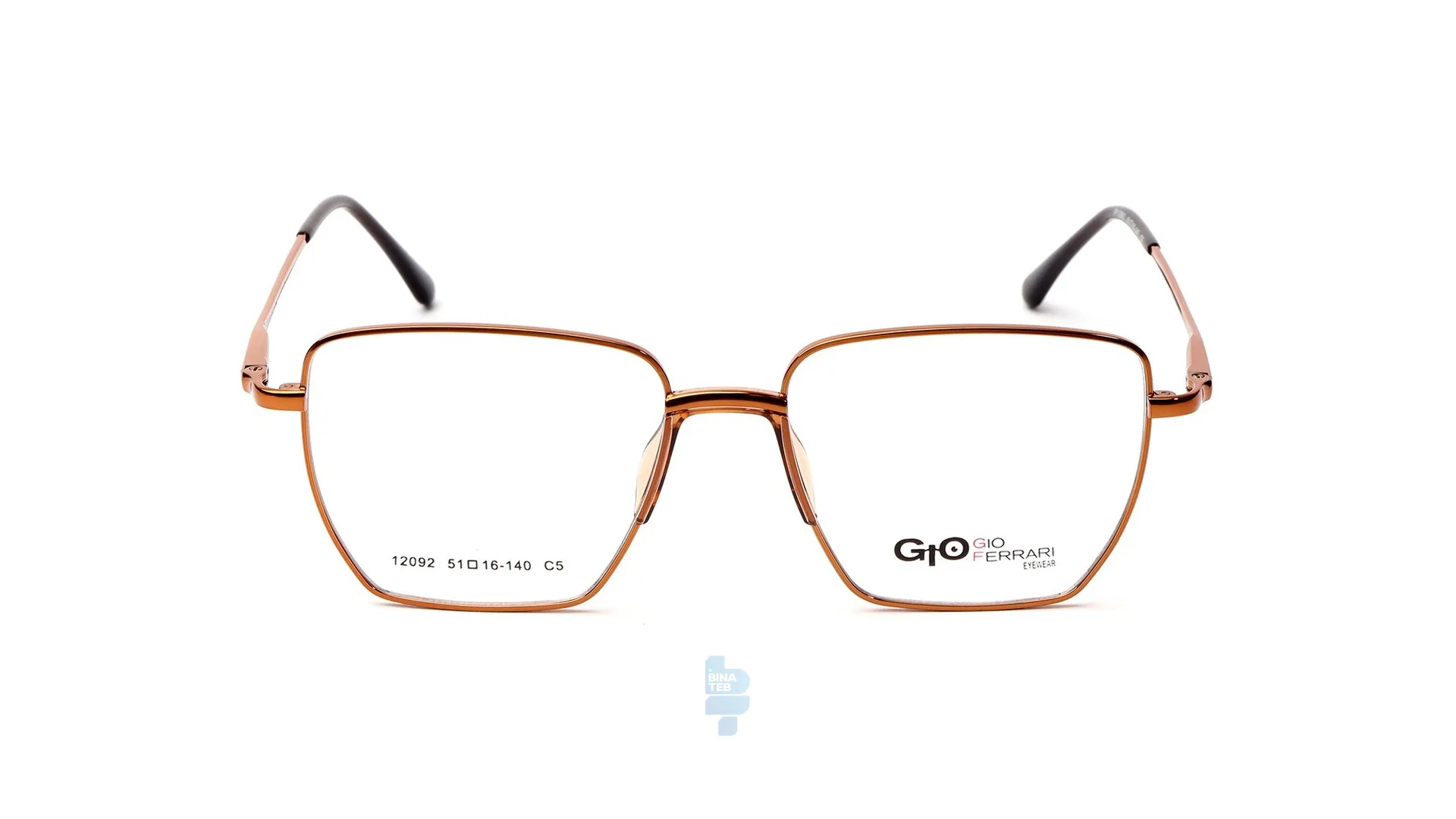 فریم عینک طبی Gioferrari زنانه با شکل مستطیل به رنگ قهوه ای و کد G-IP12092