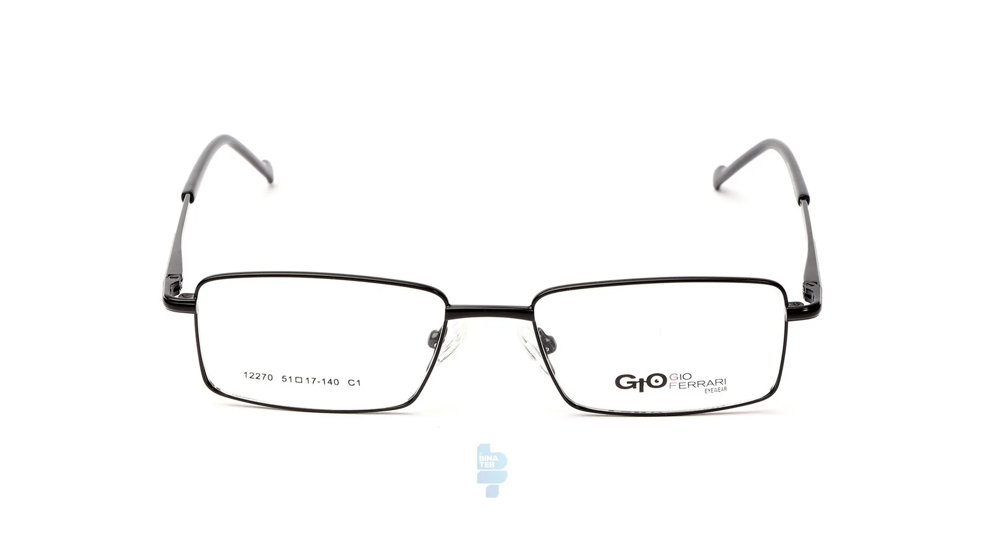 فریم عینک طبی Gioferrari مردانه با شکل مستطیل به رنگ مشکی و کد G-12270