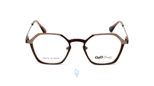 فریم عینک طبی Gioferrari مردانه با شکل چند ضلعی به رنگ قهوه ای و کد G-FFBH-19