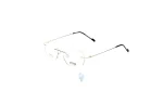 فریم عینک طبی Simaa مردانه, زنانه با شکل گرد به رنگ نقره ای و کد S-P-3008