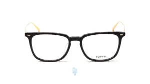 فریم عینک طبی TITAIUM TOPYS مردانه با شکل مستطیل به رنگ مشکی و کد R-9035