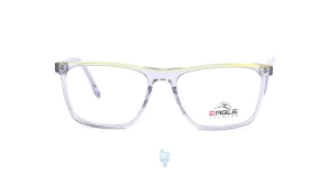 فریم عینک طبی Eagle مردانه با شکل مستطیل به رنگ نوک مدادی و کد EG-SS8101