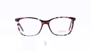فریم عینک طبی Caromay زنانه با شکل مستطیل به رنگ قرمز و کد C-A21019
